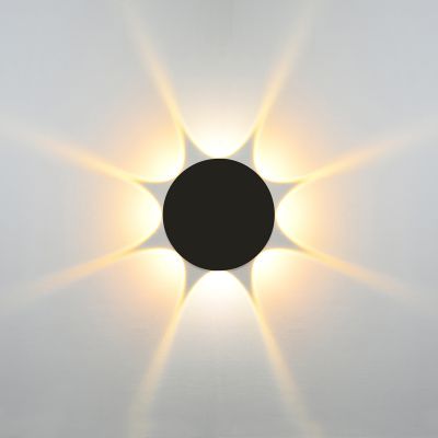 Italux Macba kinkiet zewnętrzny 1x8 W czarny piaskowany OWL-6031-8-3K