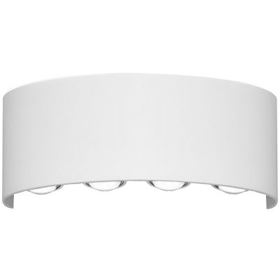 Italux Ortelo kinkiet zewnętrzny 8 W biały piaskowany OWL-6650-4-WH-3K