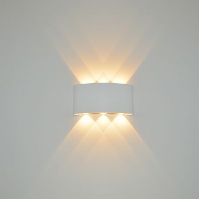 Italux Ortelo kinkiet zewnętrzny 8 W biały piaskowany OWL-6650-4-WH-3K