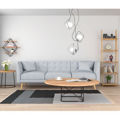 Italux Canto lampa wisząca 3x40 W czarna-chrom PEN-5696-3-BKCR