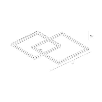 Italux Noris plafon 1x28 W czarny PLF-82738-28W-WO