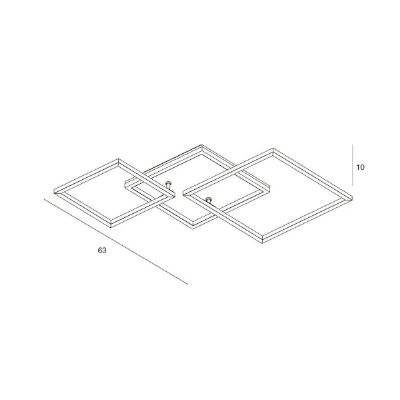 Italux Noris plafon 2x38 W czarny PLF-82738-38W-WO