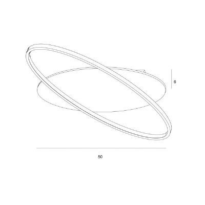 Italux Poraso plafon 1x14 W czarny PLF-93439-12W-WO