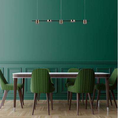 Italux Remdal lampa wisząca 5x30 W mosiądz PND-16374-5-BK-4K