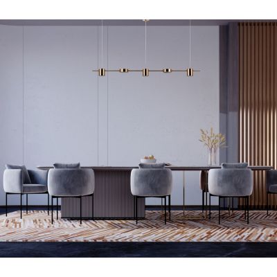 Italux Remdal lampa wisząca 5x30 W mosiądz PND-16374-5-COP-GD-4K