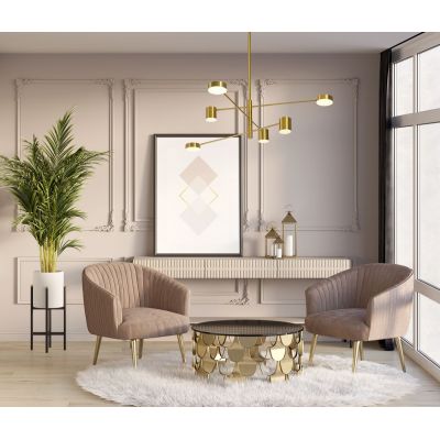 Italux Remdal lampa podsufitowa 6x36 W złota PND-16374-6-COP-GD-3K