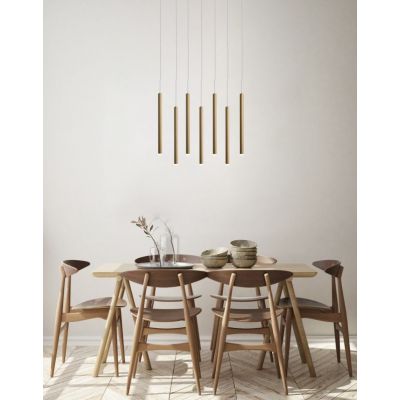 Italux Valdes lampa wisząca 7x35 W złota PND-22302-7-GD