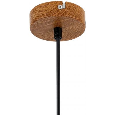 Italux Naster lampa wisząca 1x25 W czarna-drewno PND-23051-1-WO