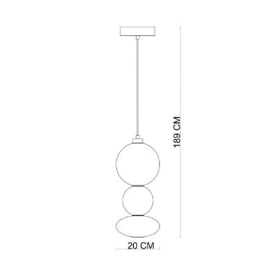 Italux Sonte lampa wisząca 1x24 W czarna PND-24352V-24W-BK-SG