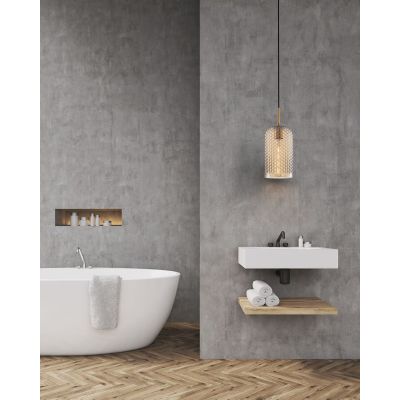 Italux Renti lampa wisząca 1x40 W złota PND-25205-1S-BK-AMB