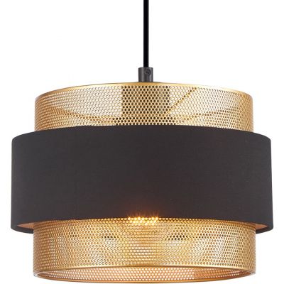 Italux Bans lampa wisząca 1x40 W czarna-złota PND-27467-1-BK-GD