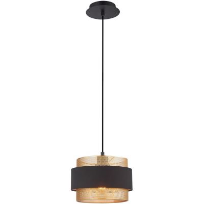Italux Bans lampa wisząca 1x40 W czarna-złota PND-27467-1-BK-GD