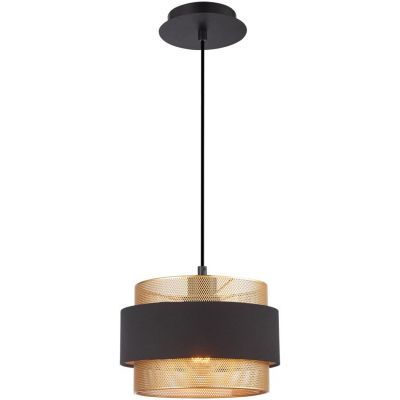 Italux Bans lampa wisząca 1x40 W czarna-złota PND-27467-1-BK-GD