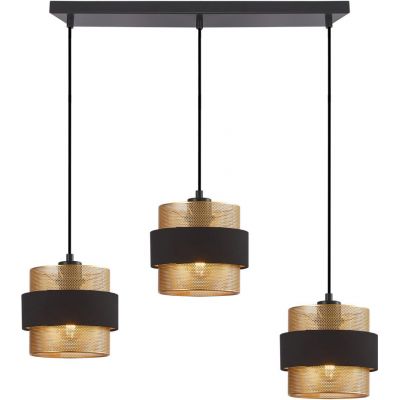 Italux Bans lampa wisząca 3x40 W czarna-złota PND-27467-3-BK-GD