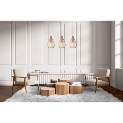 Italux Zulo lampa wisząca 3x40 W mosiądz PND-27812-3-BRO-AMB