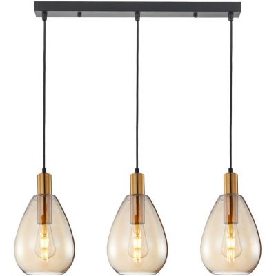 Italux Zulo lampa wisząca 3x40 W mosiądz PND-27812-3-BRO-AMB