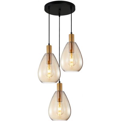 Italux Zulo lampa wisząca 3x40 W mosiądz PND-27812-3A-BRO-AMB