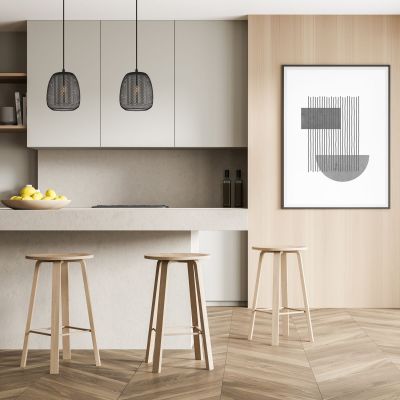 Italux Amiria lampa wisząca 1x40 W czarna PND-28612-BK-SG