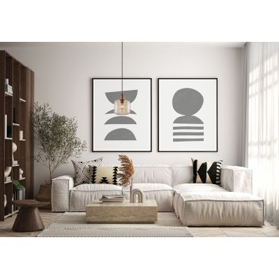 Italux Zona lampa wisząca 1x40 W złota PND-29257A-1-BRO-AMB