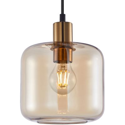 Italux Zona lampa wisząca 1x40 W złota PND-29257A-1-BRO-AMB