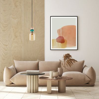 Italux Busco lampa wisząca 1x40 W czarna-złota PND-30263-1B-BRO-AMB