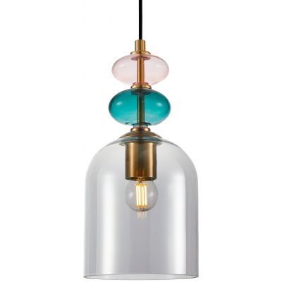 Italux Busco lampa wisząca 1x40 W czarna-złota PND-30263-1B-BRO-SG