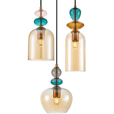 Italux Busco lampa wisząca 3x40 W czarna-złota PND-30263-3A-BRO-AMB