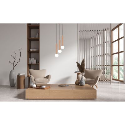 Italux Filano lampa wisząca 3x5 W brązowa PND-33574-3-WD