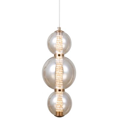 Italux Butero lampa wisząca 3x4 W złota-bursztynowa PND-34359-3V-HBR-AMB