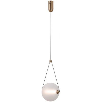 Italux Rastia lampa wisząca 1x9 W złota-opal PND-34361-M-HBR-OPAL