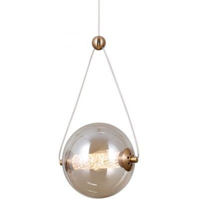 Italux Rastia lampa wisząca 1x6 W złota-bursztynowa PND-34361-S-HBR-AMB