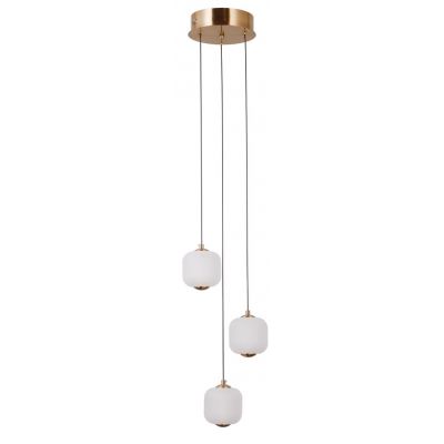 Italux Ganti lampa wisząca 1x8 W złota-opal PND-34362-3-HBR-OPAL