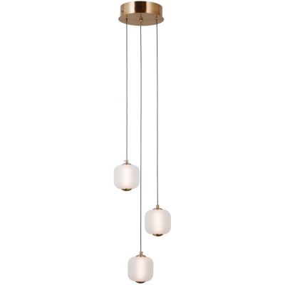 Italux Ganti lampa wisząca 1x8 W złota-opal PND-34362-3-HBR-OPAL