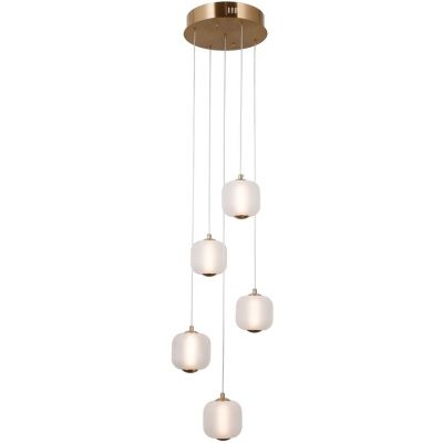 Italux Ganti lampa wisząca 1x12 W złota-opal PND-34362-5-HBR-OPAL