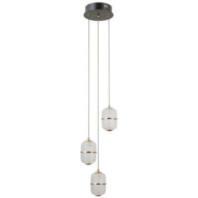 Italux Alani lampa wisząca 3x15 W czarna PND-34375-3-BK
