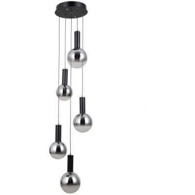 Italux Strela lampa wisząca 5x25 W czarna PND-34378-5S-BK