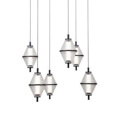 Italux Fuente lampa wisząca 6x30 W czarna PND-34395-6-BK