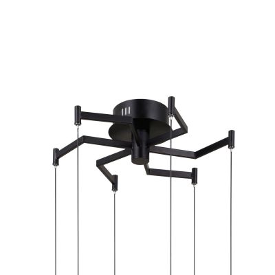 Italux Fuente lampa wisząca 6x30 W czarna PND-34395-6-BK