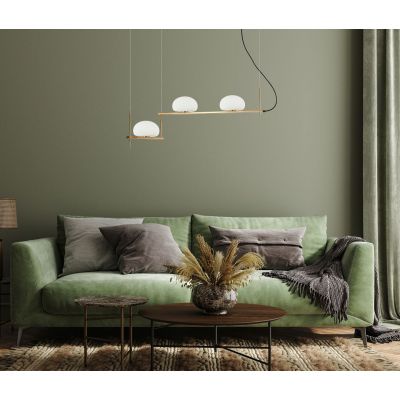 Italux Kernio lampa wisząca 3x25 W mosiądz PND-357783-BRO+W