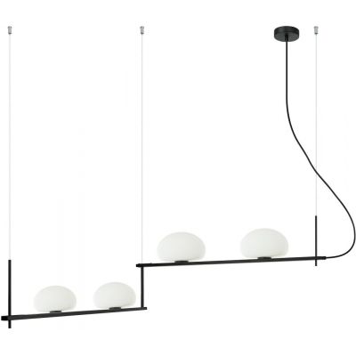 Italux Kernio lampa wisząca 4x25 W czarna PND-357784-BK+W