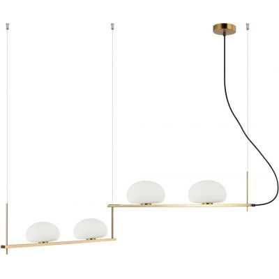 Italux Kernio lampa wisząca 4x25 W mosiądz PND-357784-BRO+W