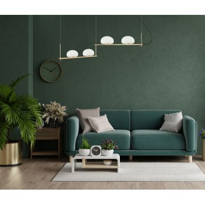 Italux Kernio lampa wisząca 4x25 W mosiądz PND-357784-BRO+W