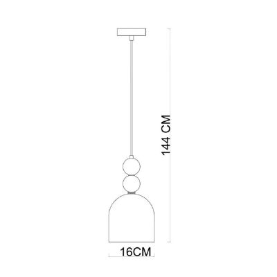 Italux Manso lampa wisząca 1x40 W złota PND-37462B-MC-GD