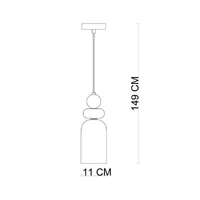 Italux Manso lampa wisząca 1x40 W złota PND-37462C-MC-GD