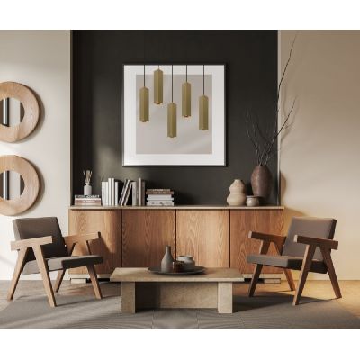 Italux Tecno lampa wisząca 1x10 W złota PND-37492-1-GD