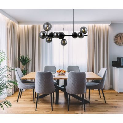 Italux Frontera lampa wisząca 10x5 W czarna PND-40423-10