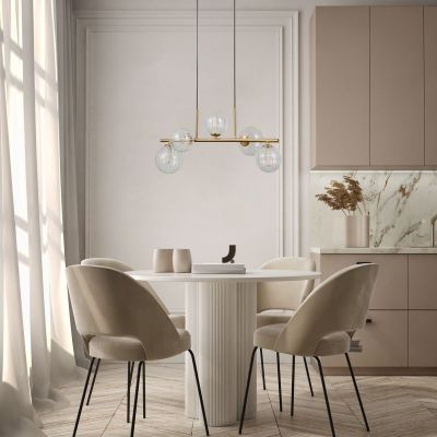 Italux Toledo lampa wisząca 5x5 W złota PND-40717-5-HBR