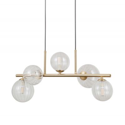 Italux Toledo lampa wisząca 5x5 W złota PND-40717-5-HBR