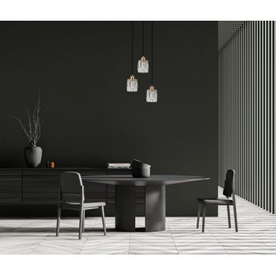 Italux Torno lampa wisząca 3x40 W czarna/złota PND-40813-3R-BK-HBR