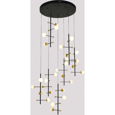 Italux Helmond lampa wisząca 1x89 W czarna PND-43883-28